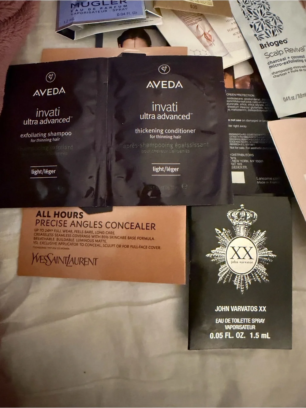 Assorted Beauty & Fragrance Sample Lot - Neutral, Pink, Gold Accents